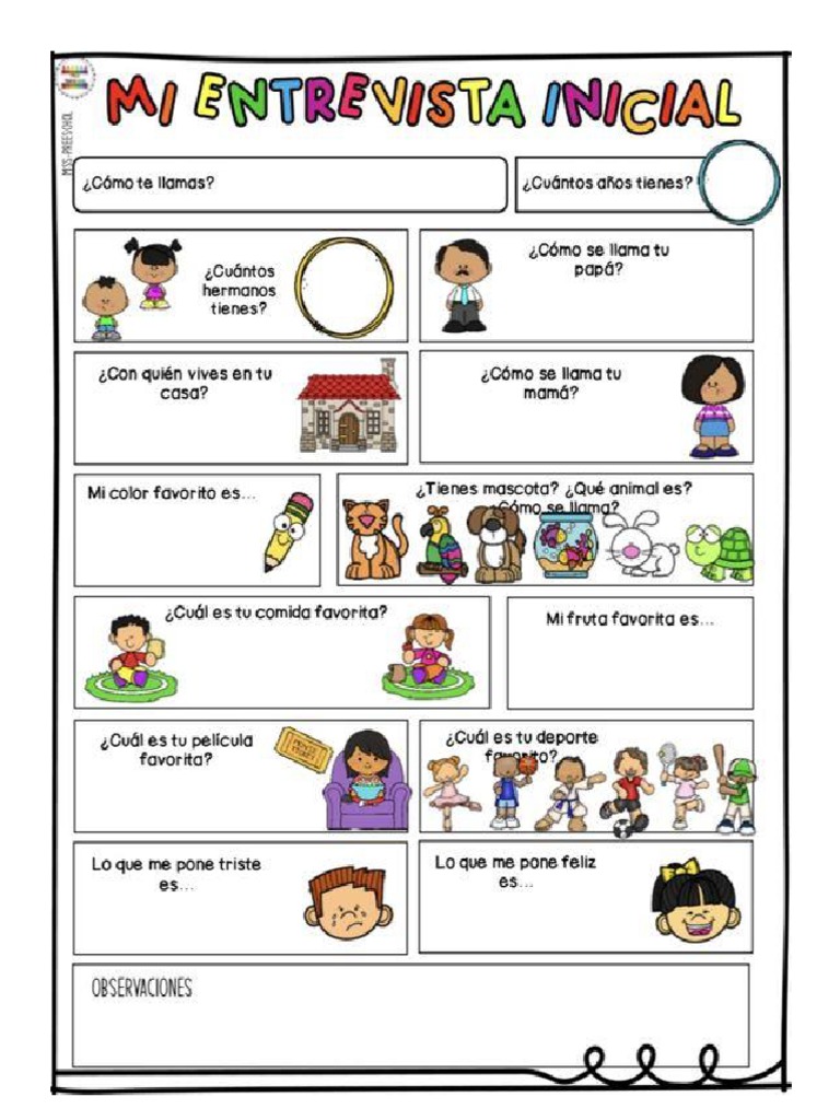 Image Result For Formato De Entrevista Inicial A Padres De Familia Y Alumnos