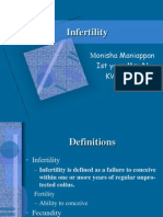 Infertility: M Onisha Maniappan Ist Year MSC.N KVM Con