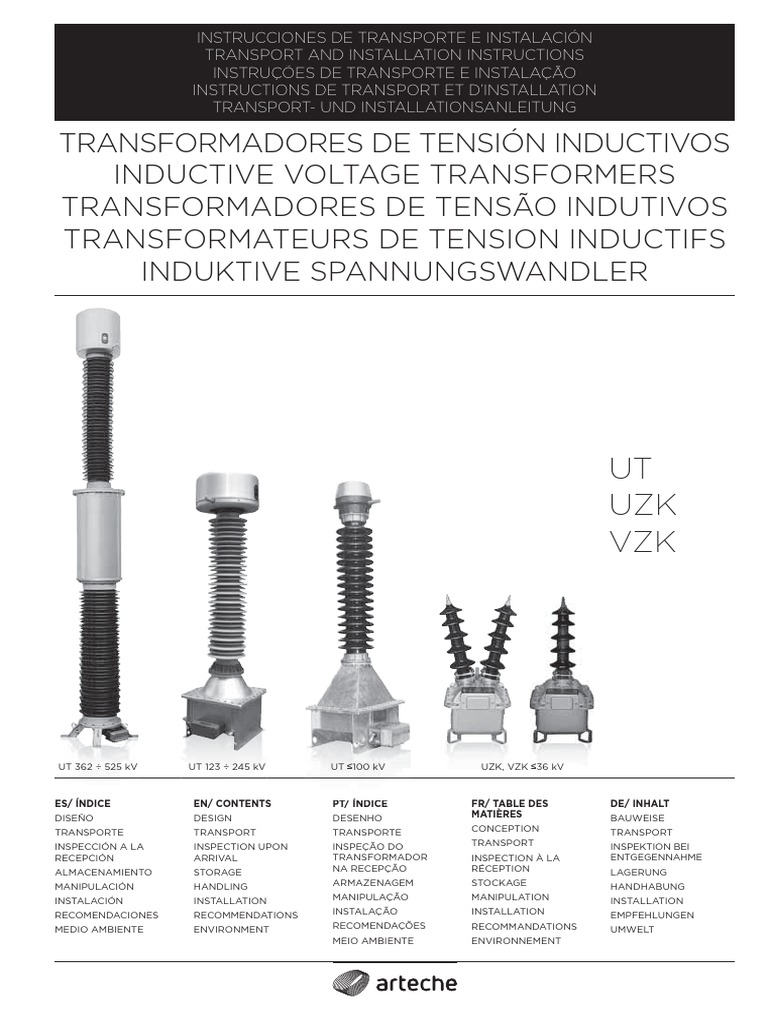 Manual De Transporte E Instalación Transformadores De Tensión Pdf