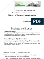 Business Intelligence Presentation by Yigerem Mengesha