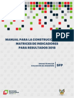 Manual para La Construcción de La Matriz de Indicadores para Resultados 2018