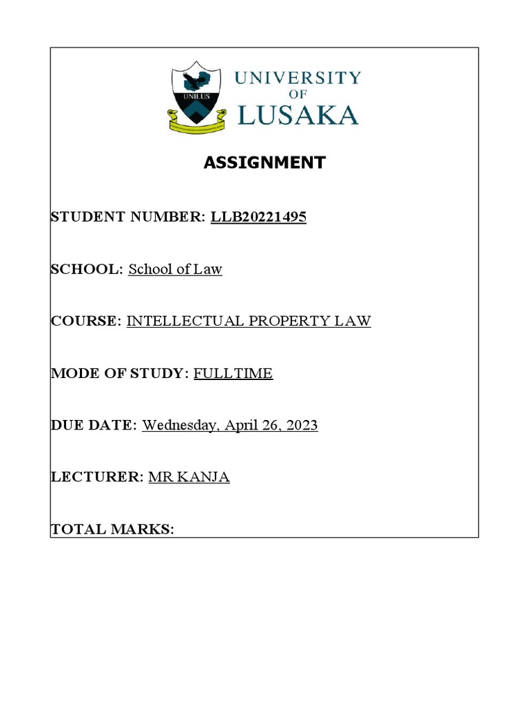 IP Assignment PDF Brand Intellectual Property