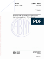 NBR - 12218 - Projeto de Rede de Distribuição de Água para