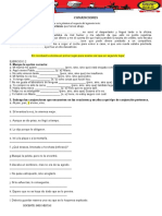Ficha de Práctica de Las Conjunciones 2do de Secundaria 21 11 2022