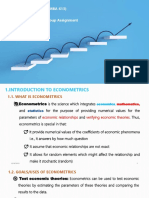 Econometrics Notee August 18