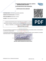 Certificado No Adeudar Municipio Quito