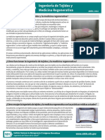 Fact Sheet Ingenieria de Tejidos y Medicine Regenerativa