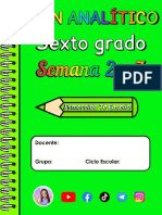 ? 6° S2-S3 - PLAN ANALÍTICO ? Esmeralda Te Enseña ?