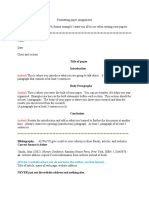 Simplified APA Format For All Papers