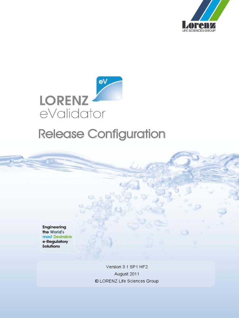 LORENZ EValidator-3.1 SP1 HF2-ReleaseConfigurationSheet | PDF ...