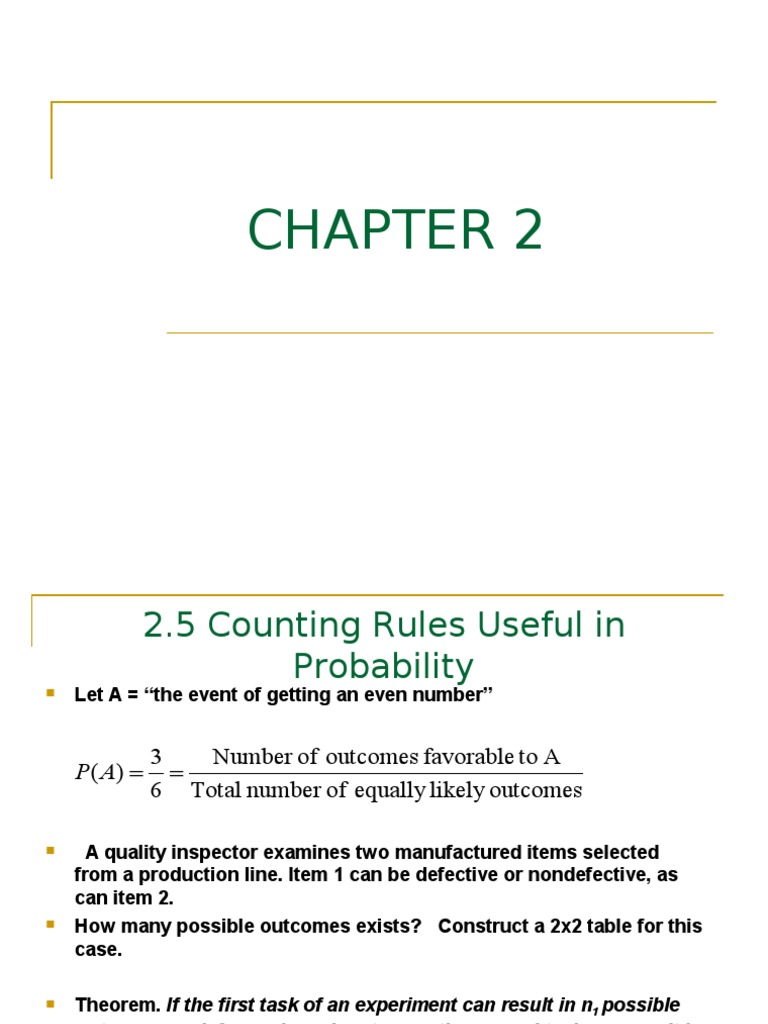 Counting Rules in Probability | PDF | Probability Theory | Probability ...