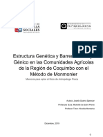 Estructura Genética y Barreras Al Flujo Génico en Las Comunidades Agrícolas de La Región de Coquimbo Con El Método de Monmonier