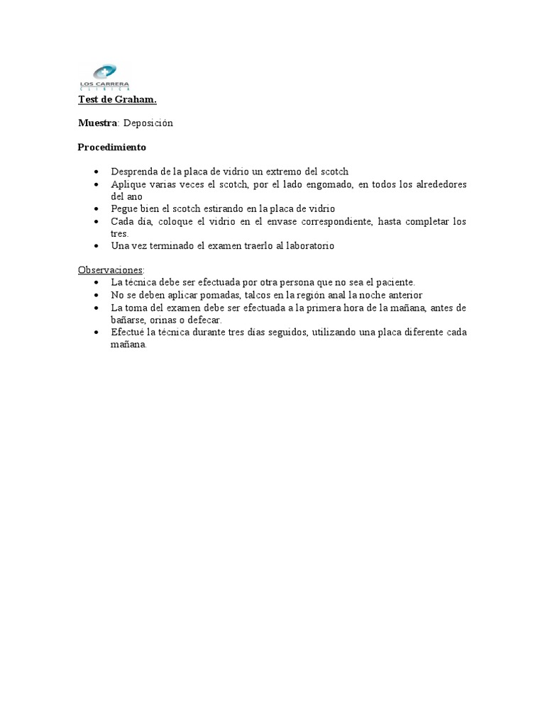 Test de Graham | PDF
