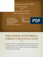Lesson 5 & 6 Explaining Nonverbal Verbal Paralanguages