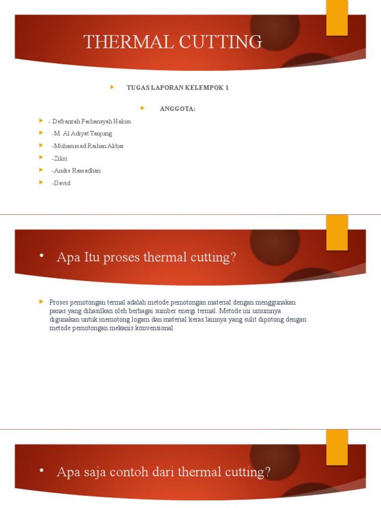 Thermal cutting pdf