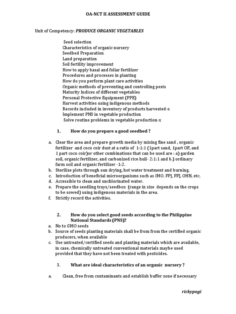 Organic Vegetable Production Guide | PDF | Vegetables | Soil
