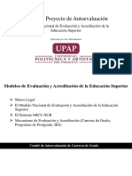 Módulo: Proyecto de Autoevaluación: El Modelo Nacional de Evaluación y Acreditación de La Educación Superior