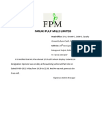 Faruki Pulp Mills Limited