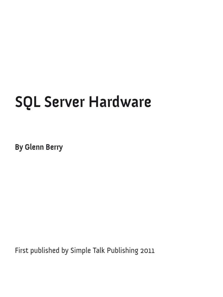 SQL Server Hardware Ebook - 2 100 | PDF | Cpu Cache | Central ...
