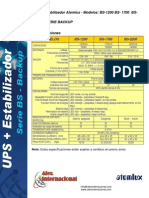 Especificaciones UPS BS