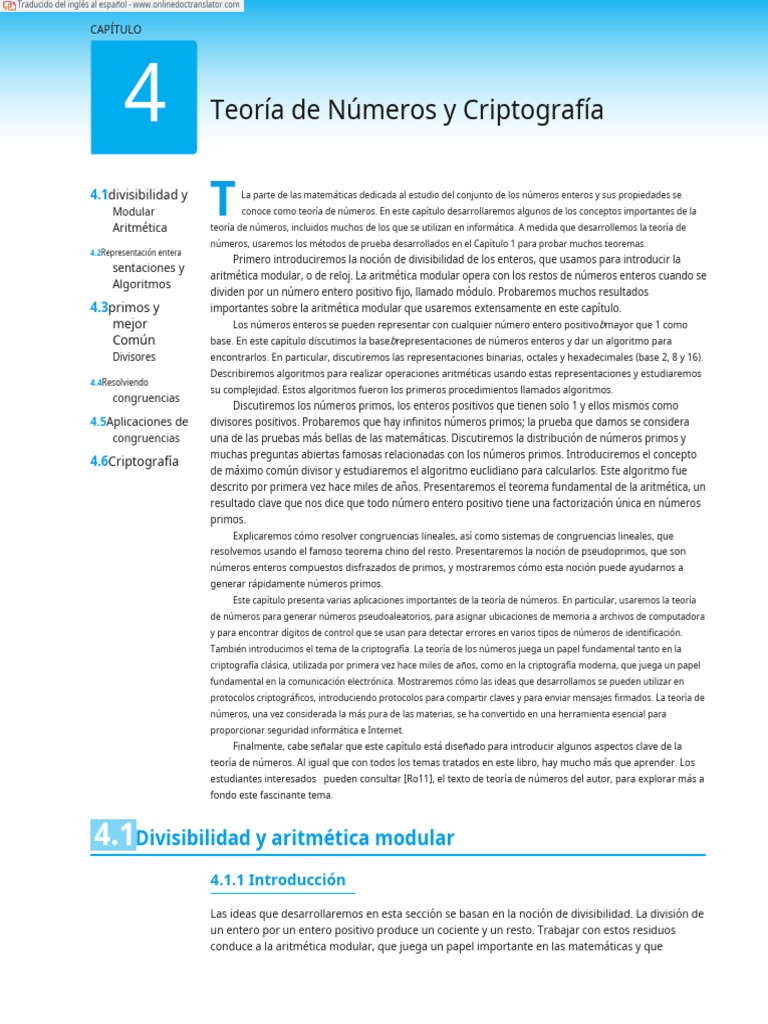 Teoria Del Numero-1-8 Divisibility and Modular - En.es | PDF | Teoría ...