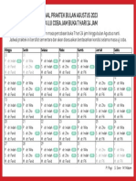 Jadwal Praktek Agustus