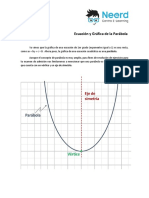Ecuación y Grafica de Parabola