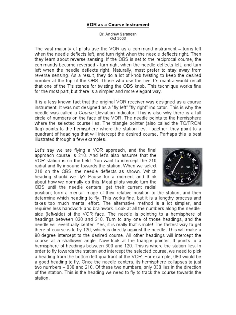 Mastering VOR Navigation Techniques | PDF | Technology & Engineering