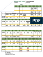 Class Program Schedule g12