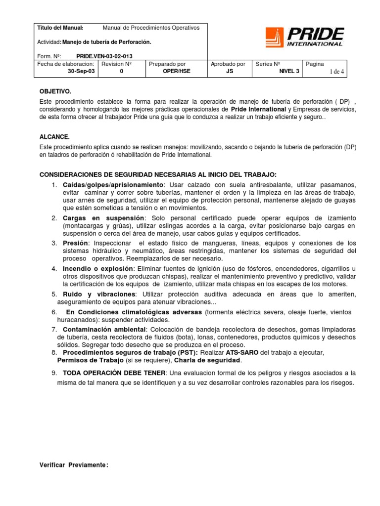 LL13 Manejo de Tubería de Perforación | PDF | Perforación | Bienes ...