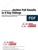 Ontario Election Poll Results in 9 Key Ridings