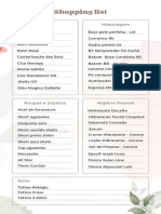 Lista de Compras Do Mercado Moderna Ilustrada Rosa