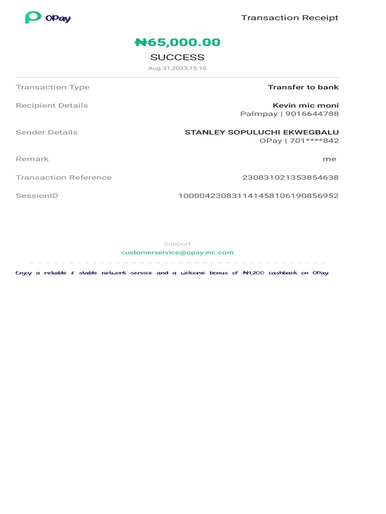 Transaction Receipt-230831021353854638 | PDF