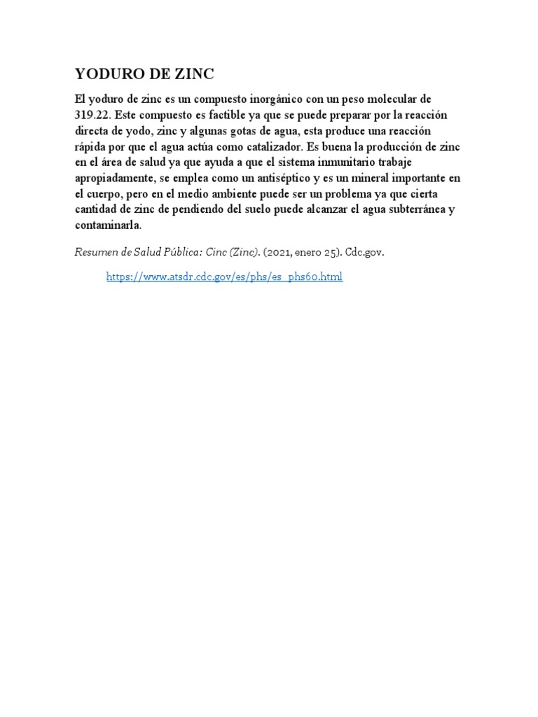 Yoduro de Zinc PDF