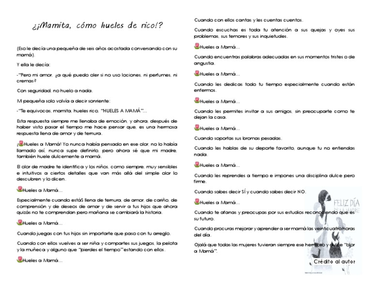 Hueles a Mamá: Un Aroma de Amor | PDF | Amor