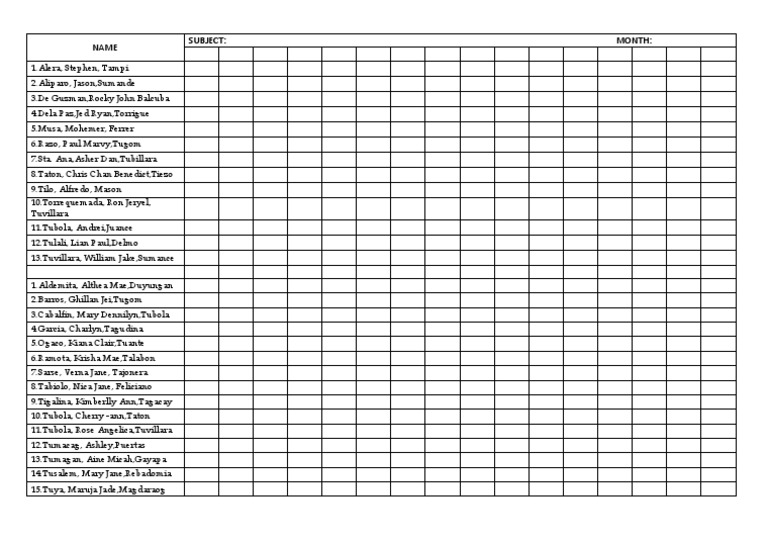 Attendance | PDF