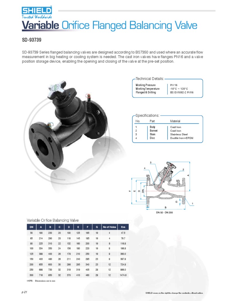 Balancing Valve - Shield | PDF