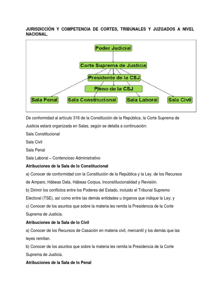 Competencia y Jurisdiccion | PDF | Judicaturas | Separación de poderes