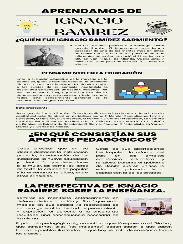Biografía de Ignacio Ramírez Sarmiento | PDF