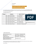 Jadwal Tuton Program Sem Ganjil