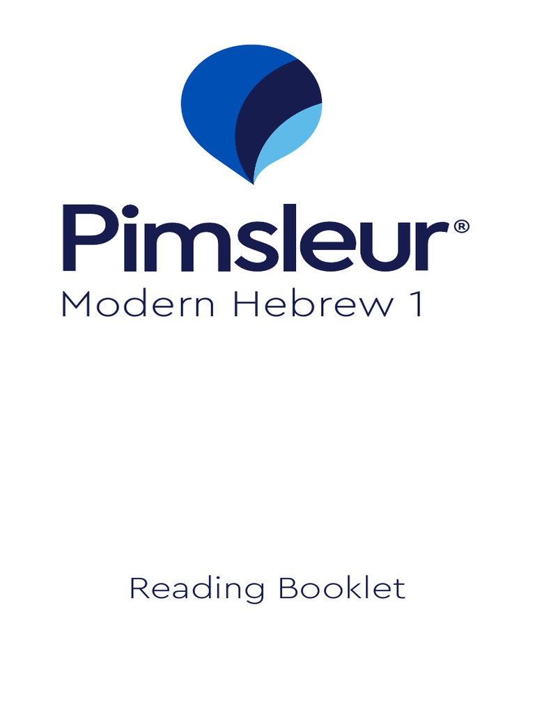 Pimsleur Hebrew 1 ピンズラー Pimsleur Hebrew 1 | PDF | Encodings | Languages