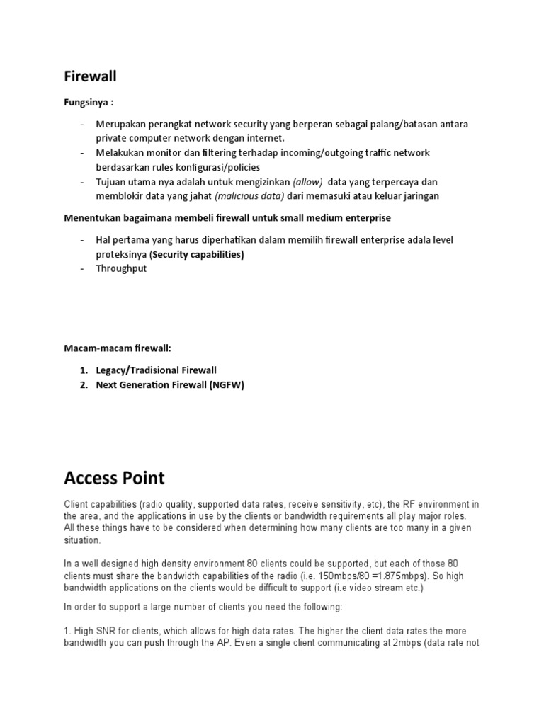 Firewall pdf wireless access point computer network