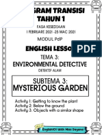 Tema 3 Subtema 3 Mysterious Garden English Module Program Transisi Tahun 1