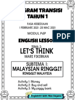 Tema 2 Subtema 1 English Module Program Transisi Tahun 1