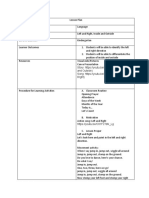 Lesson Plan - Left and Right, Inside and Outside