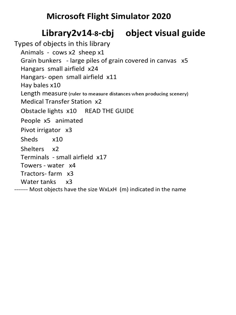 Microsoft Flight Simulator Object Guide | PDF | Teaching Methods ...