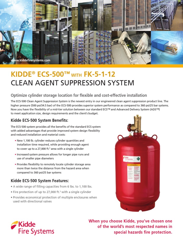 Kidde ECS 500 FK 5 1 12 Clean Agent Suppression System | PDF | Fire ...
