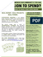 Participatory Budgeting Flyer - English, Spanish and Chinese