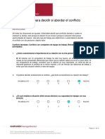 Hoja de Trabajo - Abordar El Conflicto