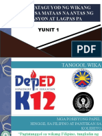 YUNIT 1 Kontekstwalisadong Komunikasyon Sa Filipino